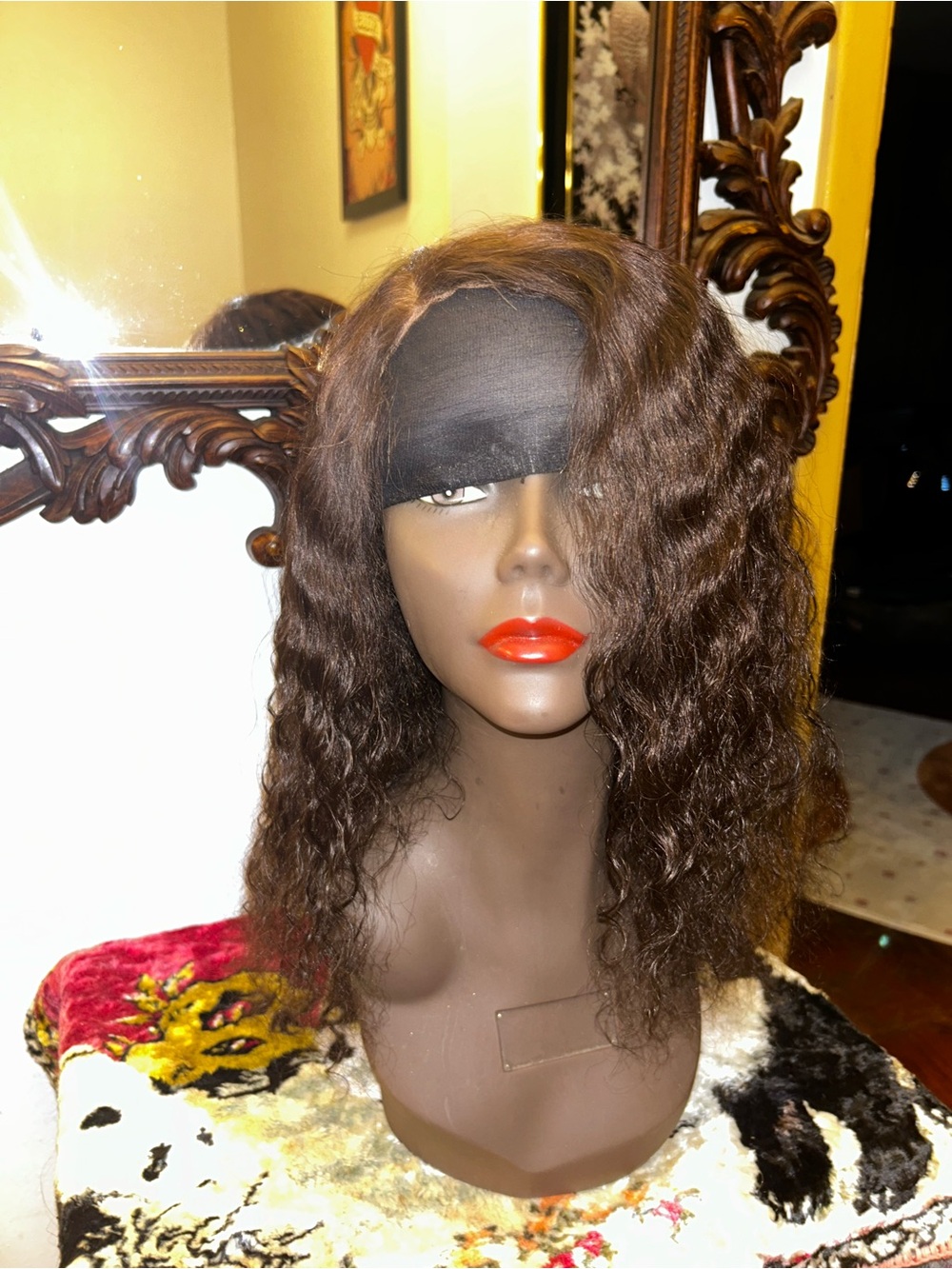 Brown Wavy Lace Front Wig - Natural Brown